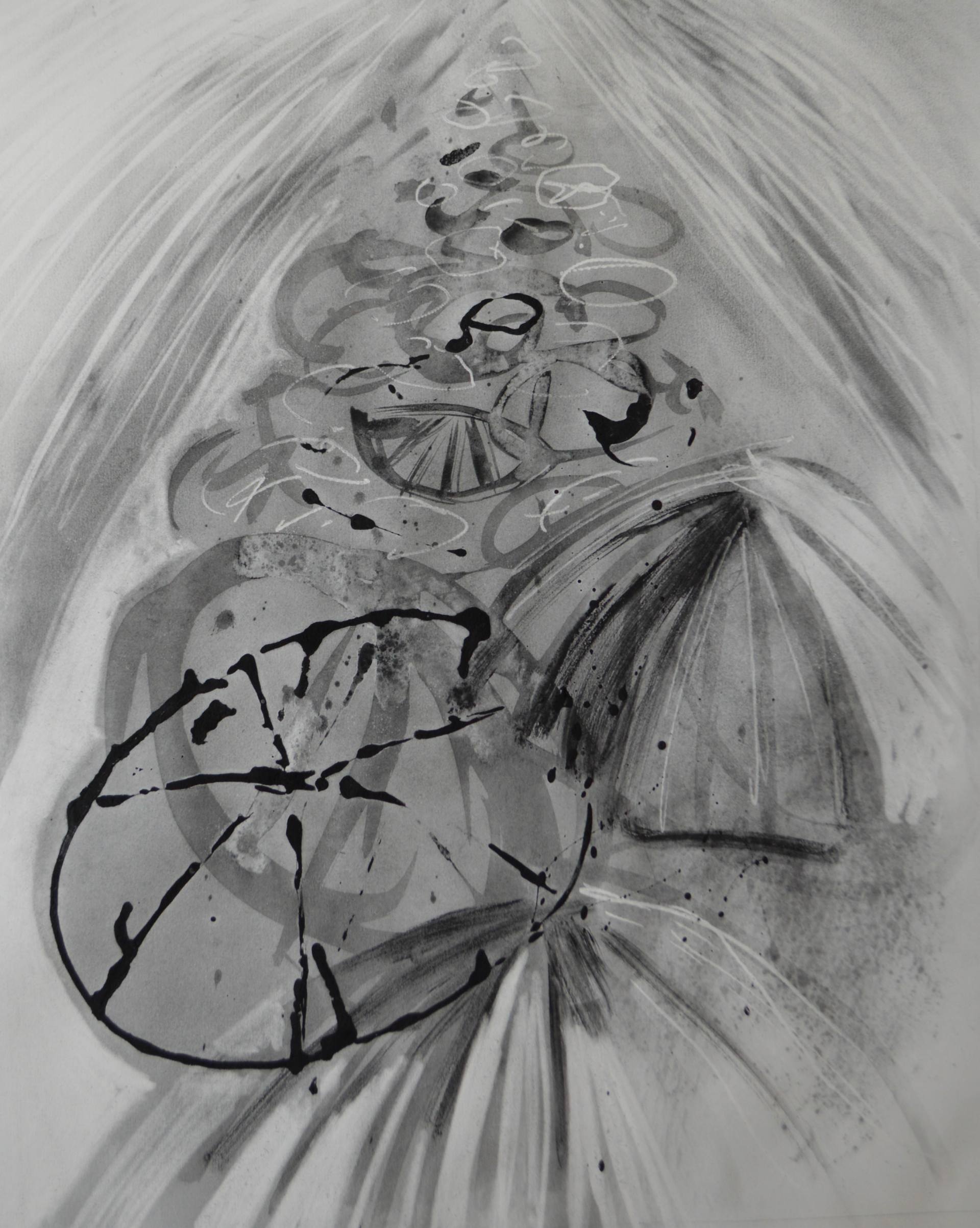 1920x2405 graphite dust drawing drawing - Rainstorm Drawing