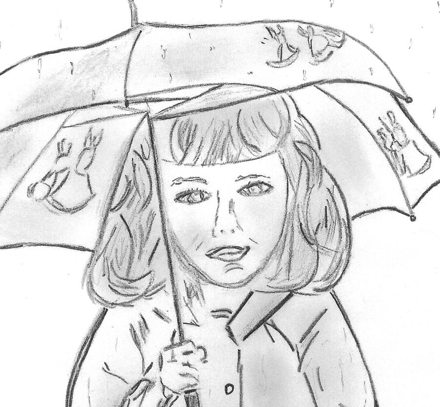 900x833 rainy day smile drawing - Rainy Day Drawing