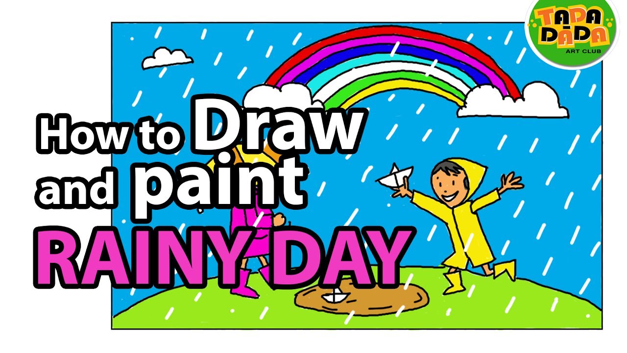 1280x720 learn how to draw rainy day step - Rainy Day Drawing For Kids