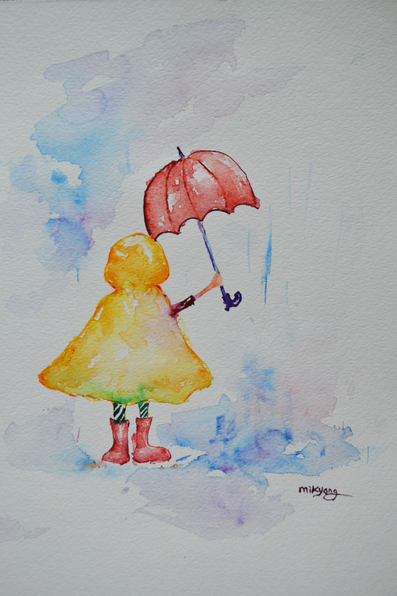 800x1200 rainy day painting - Rainy Day Drawing For Kids