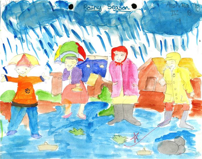 708x559 rainy day pictures for kids - Rainy Day Drawing For Kids