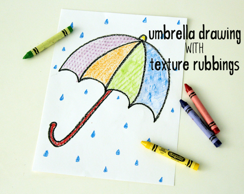 850x676 draw a rainy day textured umbrella make and takes - Rainy Day Drawing For Kids