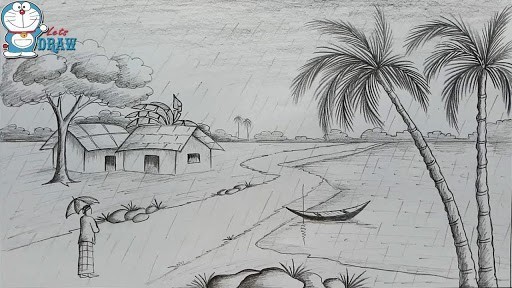 512x288 i want drawing of rainy season for standard you can take out - Rainy Season Drawing