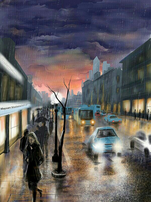 600x800 Top Rainy Day Scenes From The Drawing Challenge - Rainy Season Drawing