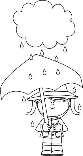 293x550 rainy weather clipart black and white - Rainy Weather Drawing