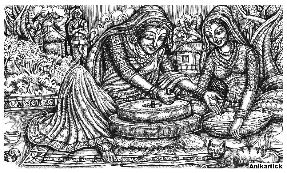 933x565 rajasthani paintings art of rajasthan pen drawings - Rajasthani Drawing