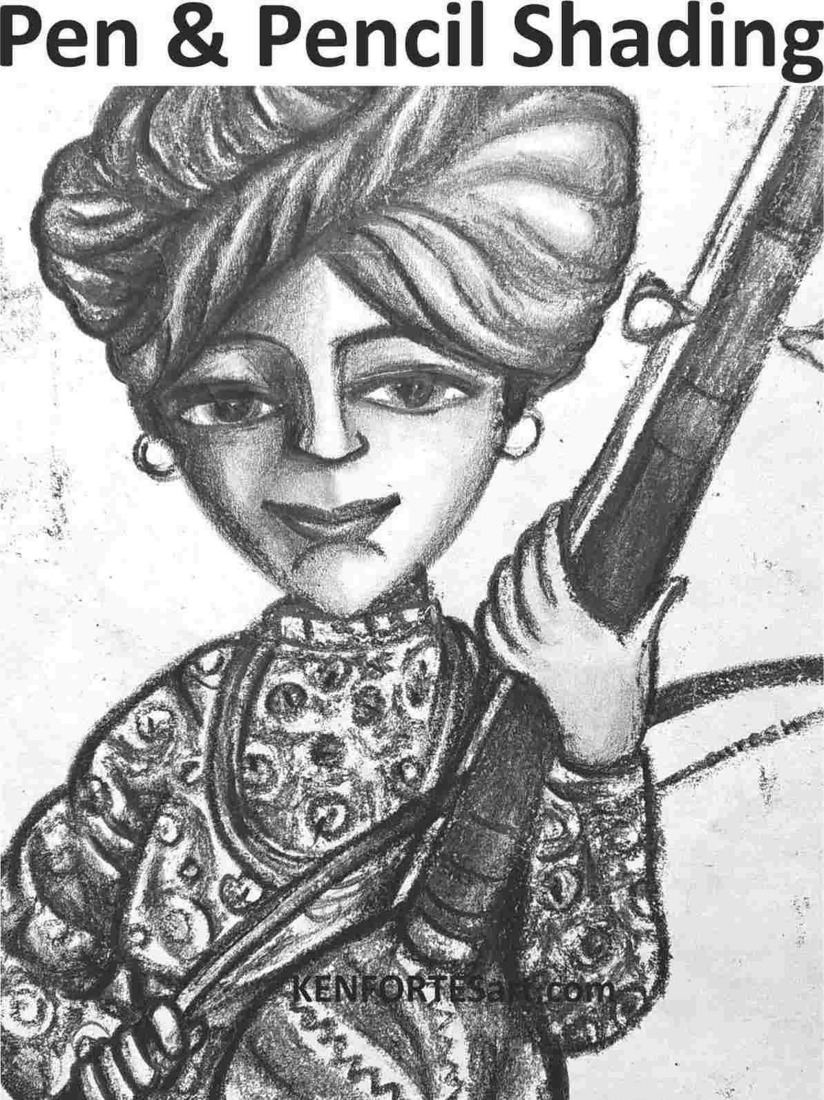 1193x1593 sketches u painting of landscape - Rajasthani Drawing