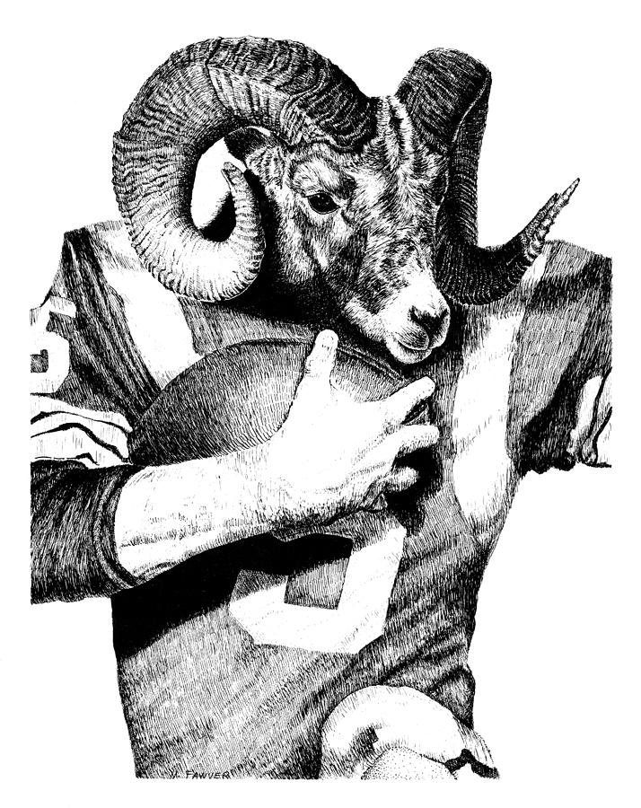 714x900 ram football player drawing - Ram Drawing
