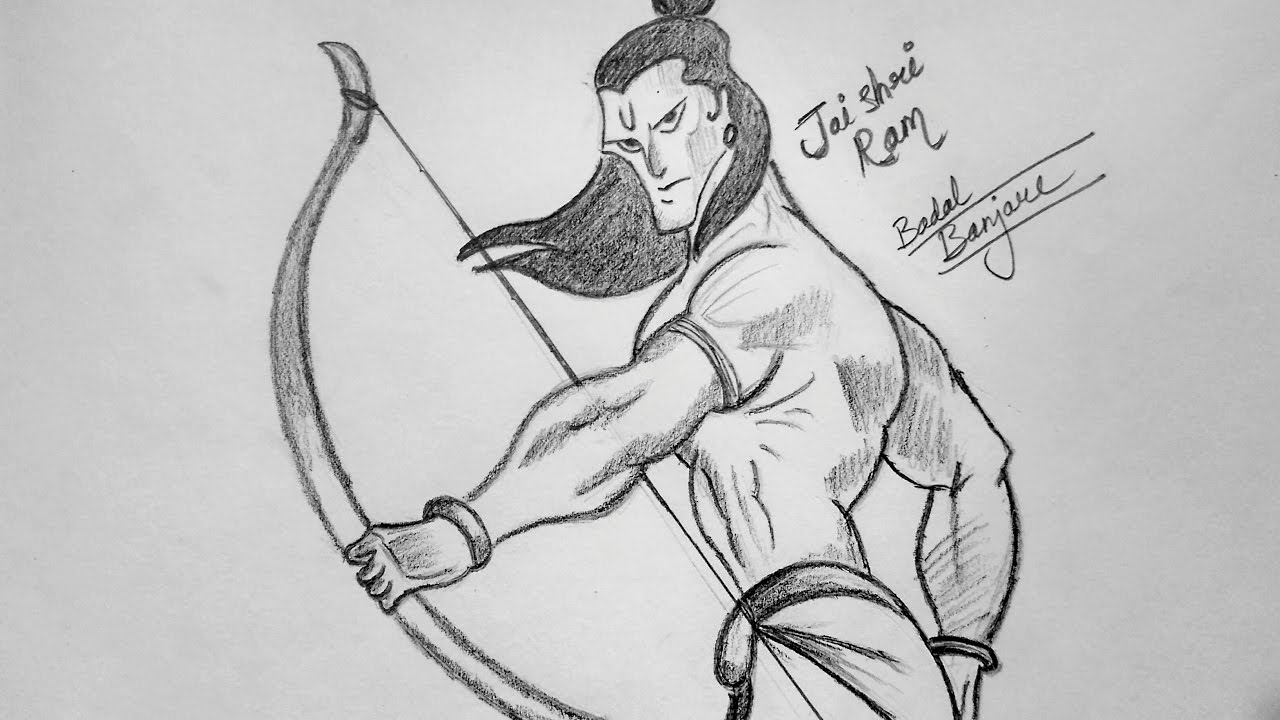 1280x720 Very Easy !! How To Draw Lord Rama - Ram Drawing