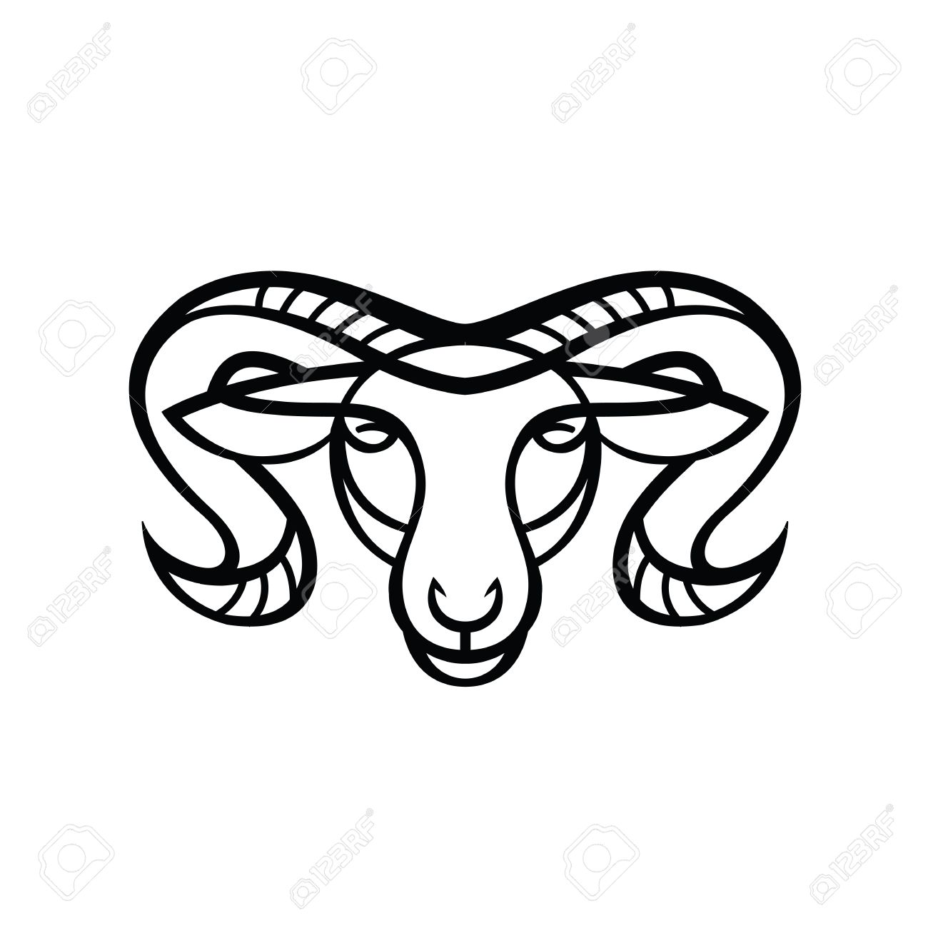 1300x1300 Ram Head Drawing - Ram Head Drawing
