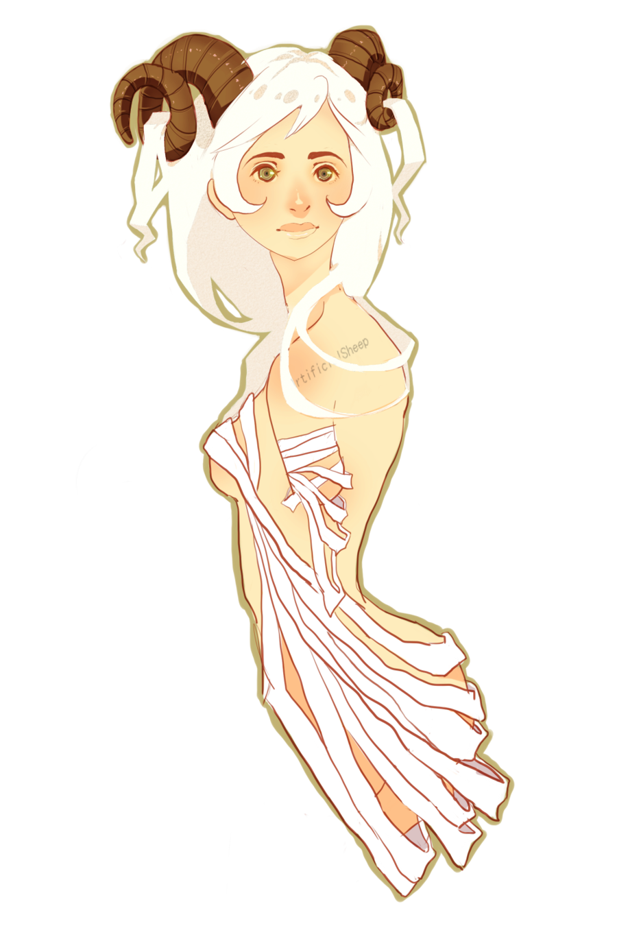 900x1350 Collection Of Free Drawing Horns Cartoon Download On Ui Ex - Ram Horns Drawing