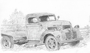 300x179 Dodge Truck Drawings Fine Art America - Ram Truck Drawing