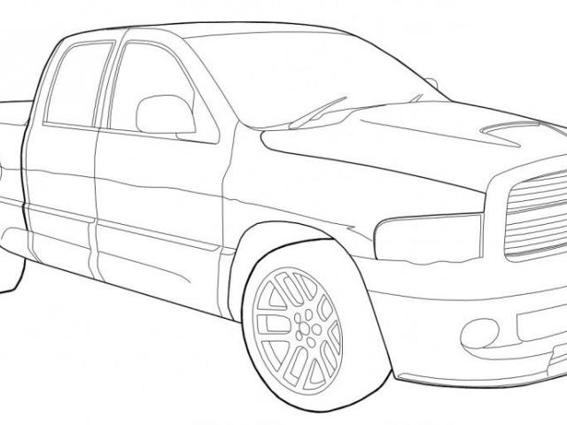 640x480 Drawn Truck Dodge Ram - Ram Truck Drawing