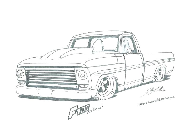 800x515 Police Pickup Truck Coloring Pages Ford - Ram Truck Drawing