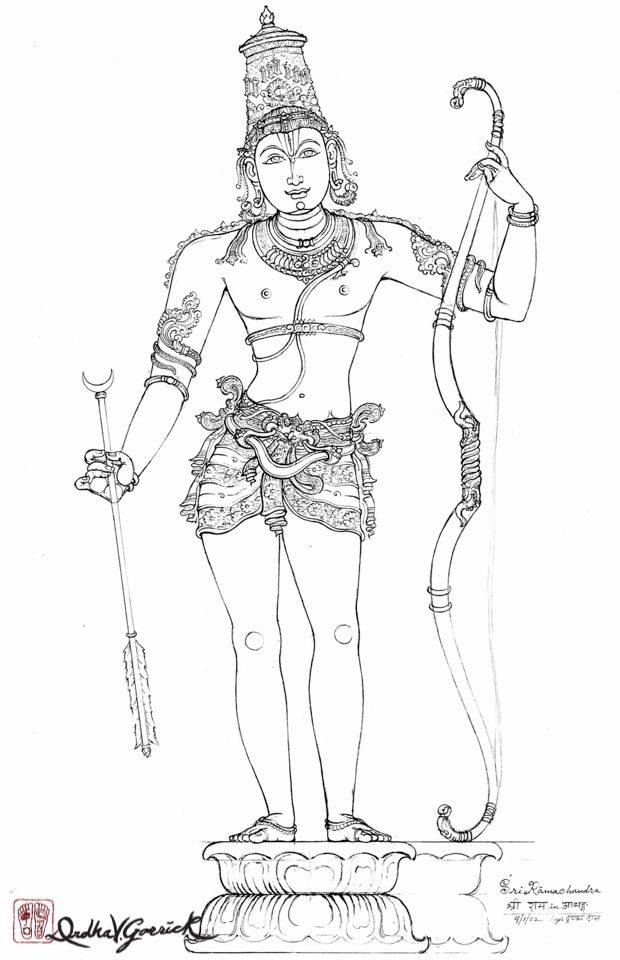 620x960 sri rama divyakala drawings paintings hindu art, indian - Rama Drawing