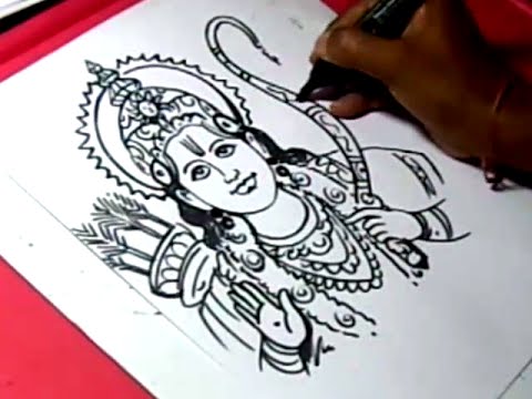 480x360 how to draw lord srirama drawing for kids - Rama Drawing