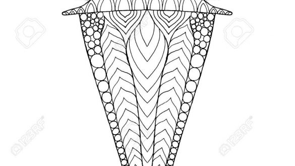 585x329 ramadan lantern coloring - Ramadan Lantern Drawing