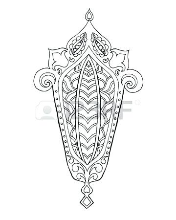 360x450 ramadan lantern coloring - Ramadan Lantern Drawing