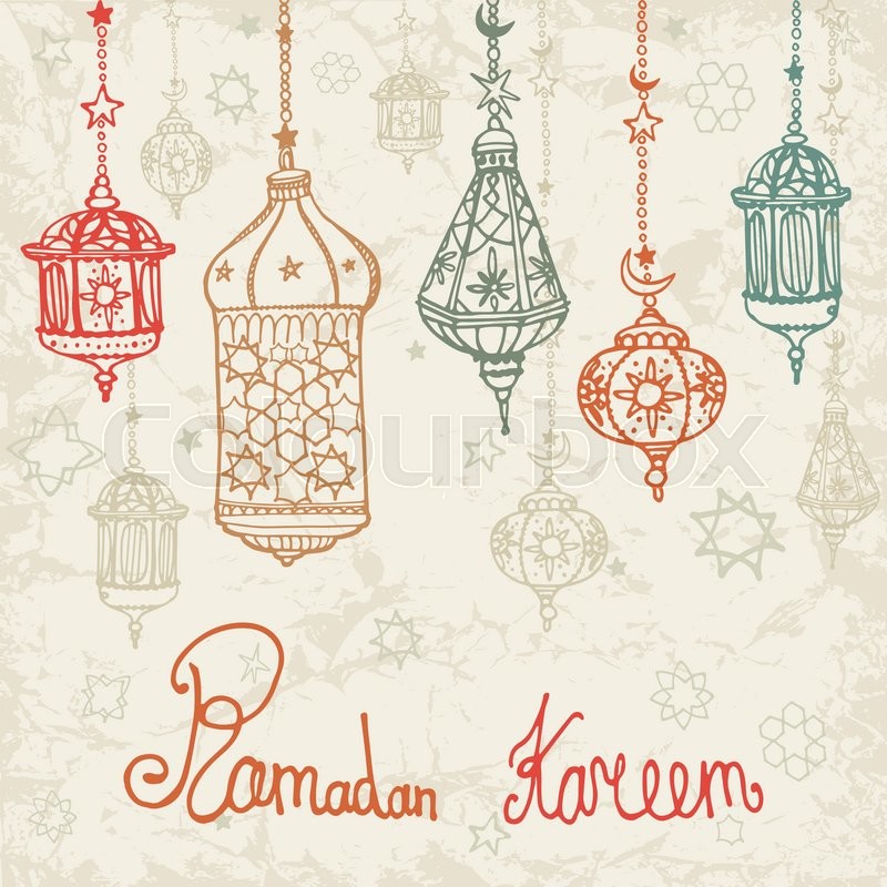 800x800 traditional lantern of ramadan kareem stock vector colourbox - Ramadan Lantern Drawing