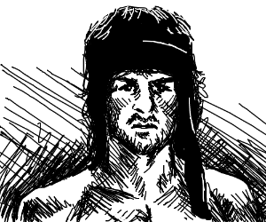 300x250 Rambo Drawing - Rambo Drawing