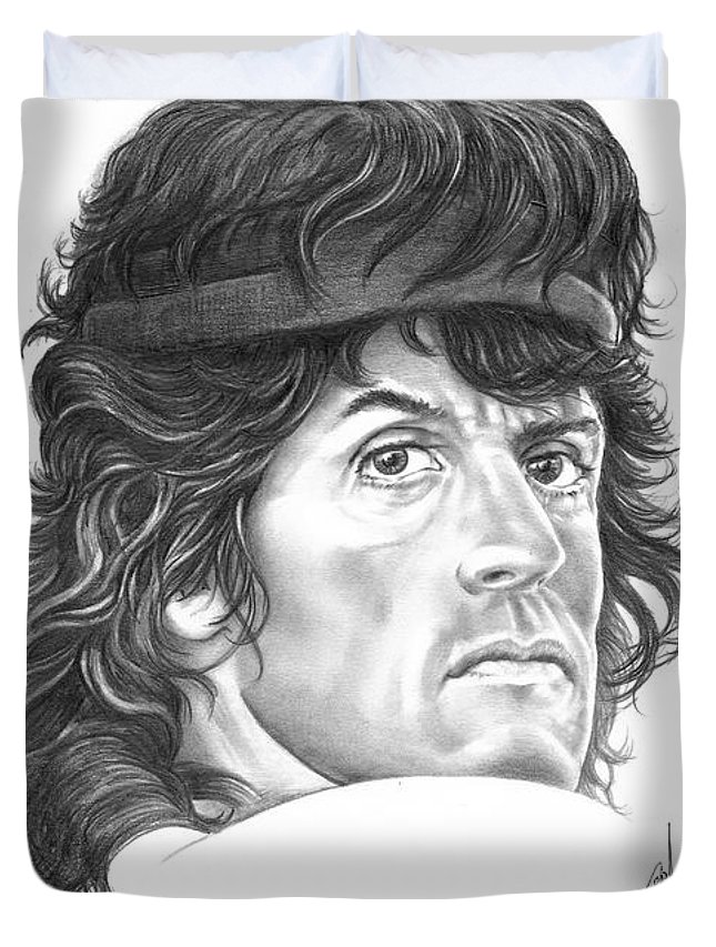 645x853 rambo sylvester stallone duvet cover for sale - Rambo Drawing