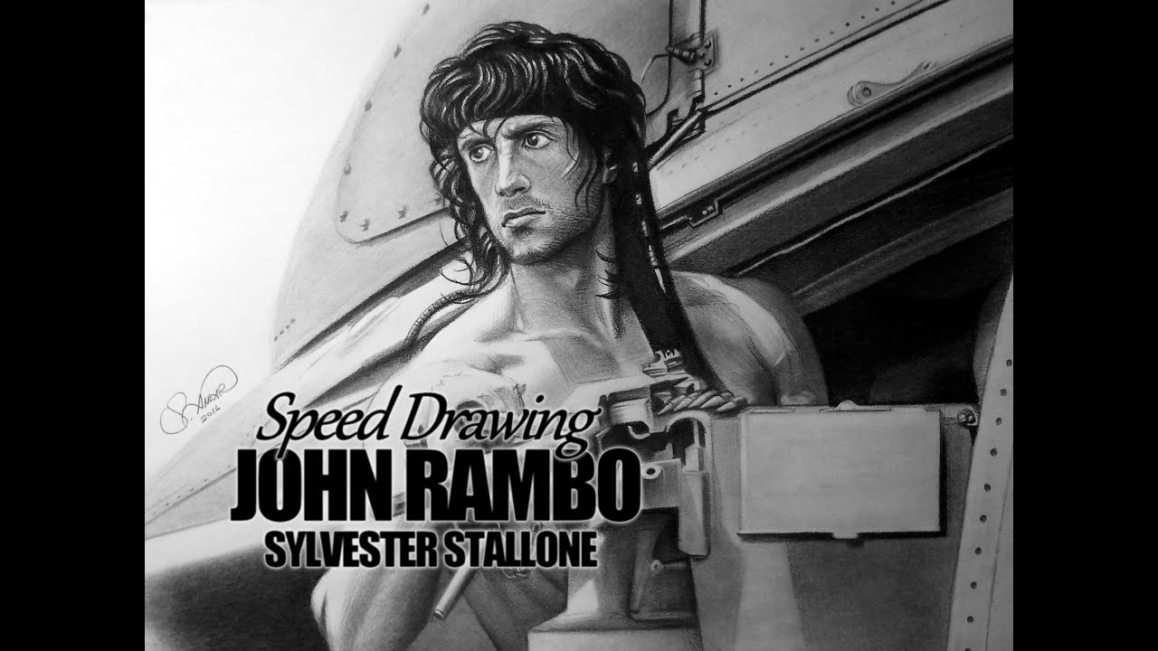 1280x720 Speed Drawing John Rambo - Rambo Drawing