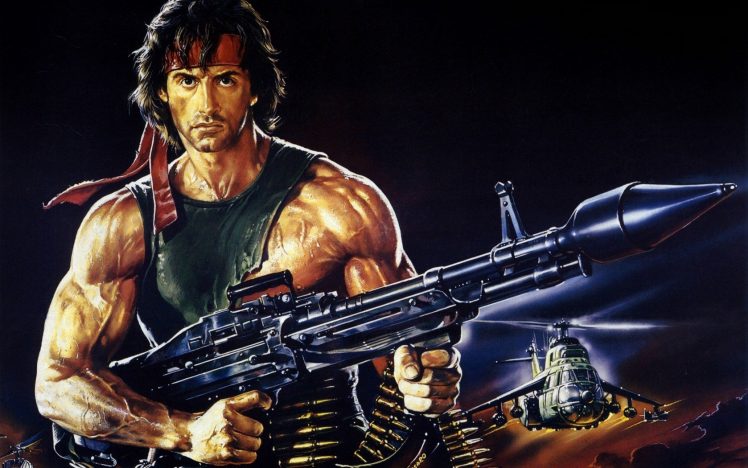 748x468 drawing, rambo, helicopters, sylvester stallone wallpapers hd - Rambo Drawing