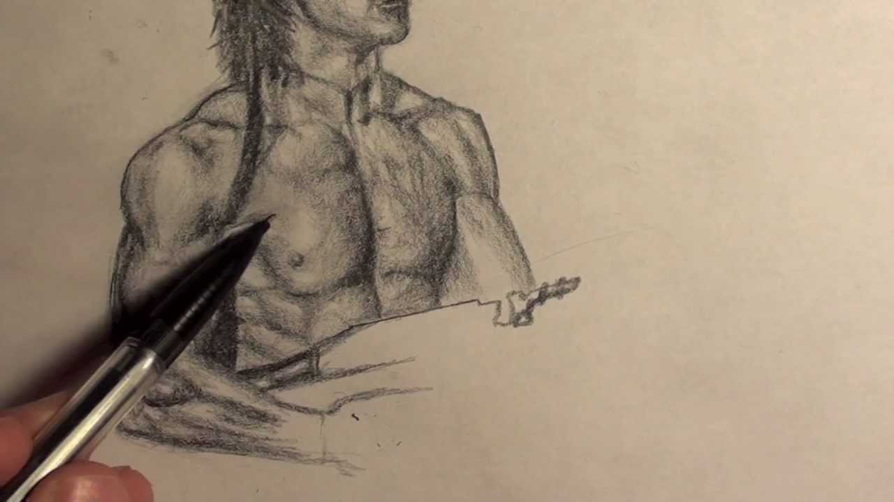 1280x720 stallone as rambo pt - Rambo Drawing