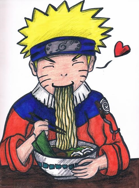 485x655 naruto eating ramen drawing - Ramen Drawing