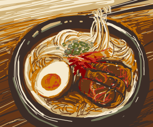 300x250 a bowl of miso ramen drawing - Ramen Drawing