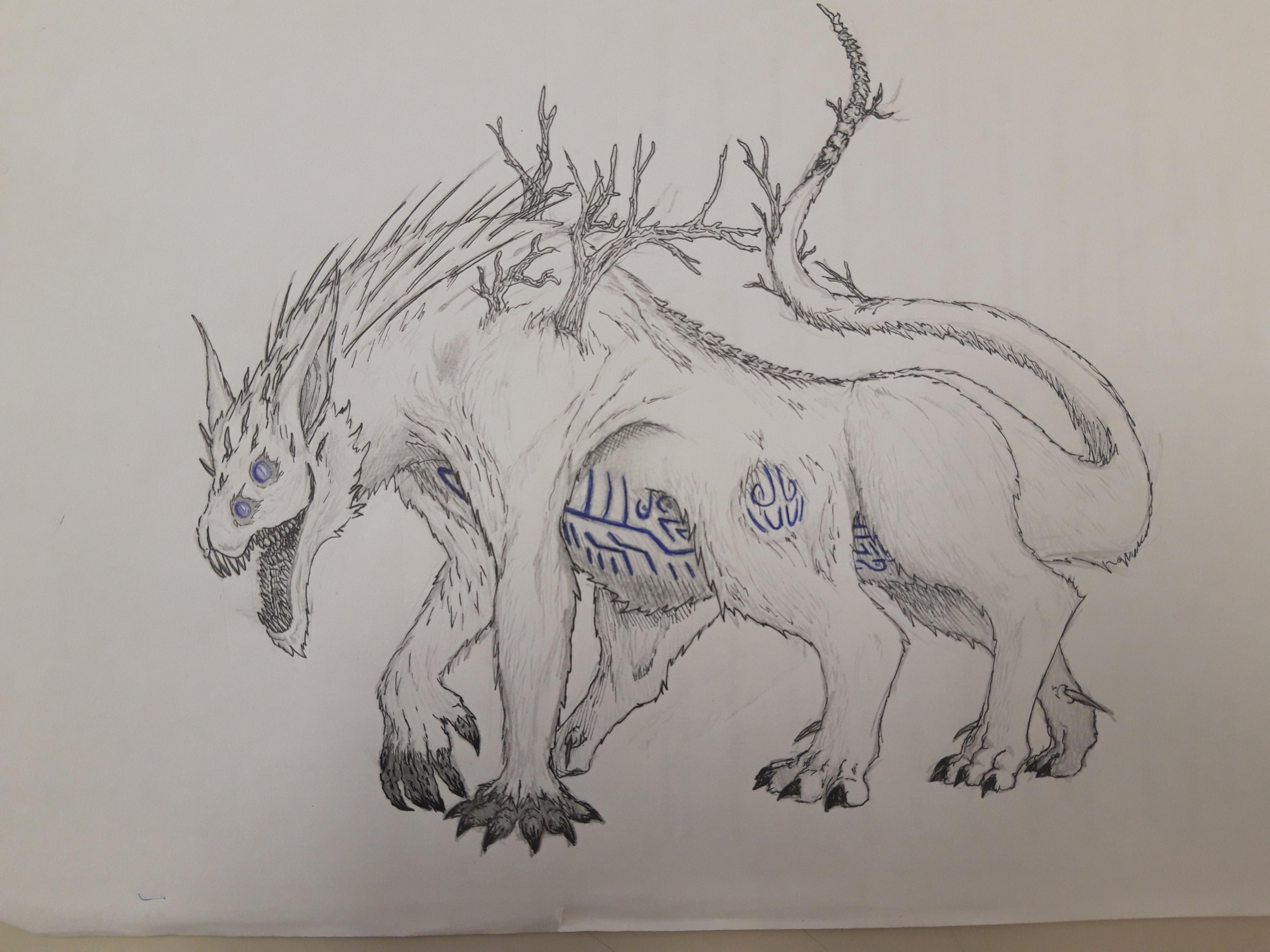 4608x3456 random drawing of the creature in scp that i did - Random Drawing