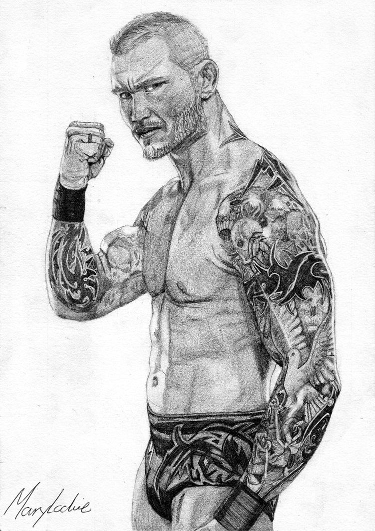 751x1063 Randy Orton Pose - Randy Orton Drawing