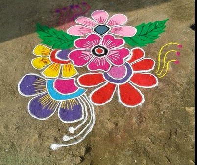 402x338 simple rangoli designs with best decorative ideas styles at life - Rangoli Drawing
