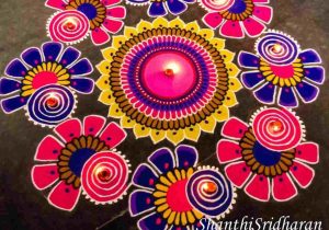 300x210 pencil pencil rangoli drawing version of the snail rangoli muggulu - Rangoli Drawing