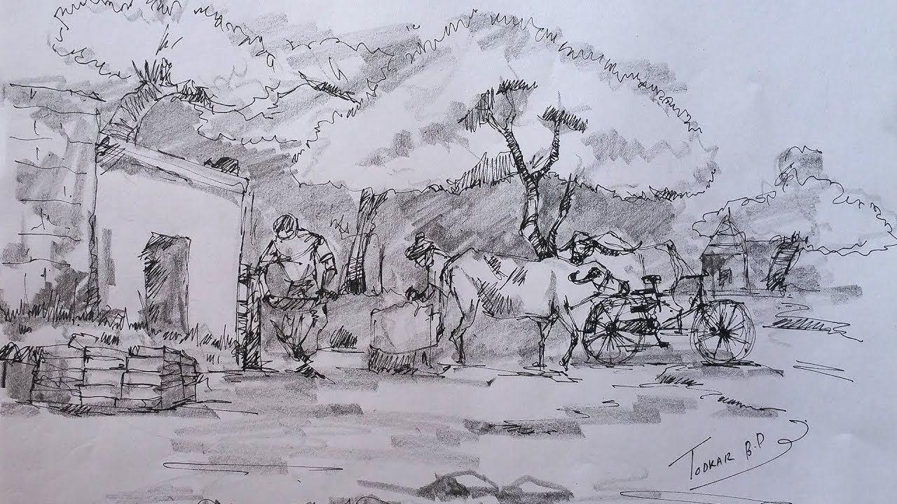 1280x720 Rapid Drawing Landscape Drawing How To Draw Landscape - Rapid Drawing