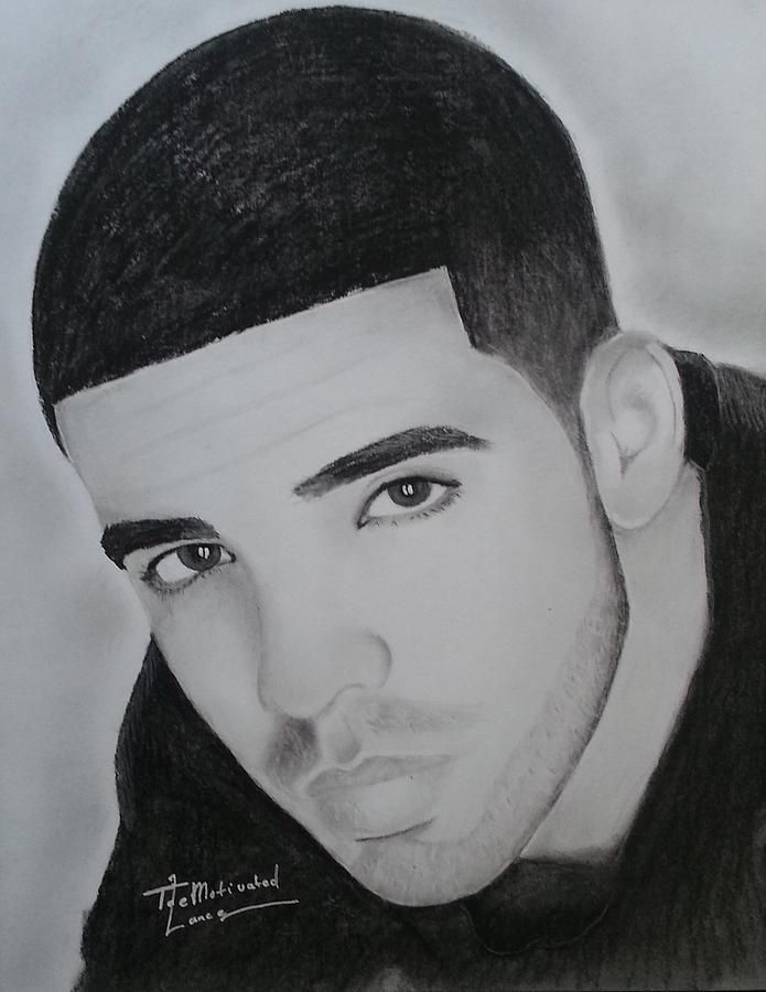 695x900 drawings of rappers drake charcoal drawing - Rapper Drawings