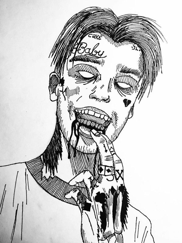 598x800 lil peep art lil peep in lil peep tattoos, lil peep - Rapper Drawings