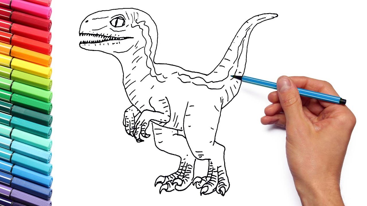 raptor dinosaur coloring pages