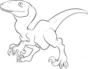 302x236 how to draw how to draw a raptor - Raptor Drawing