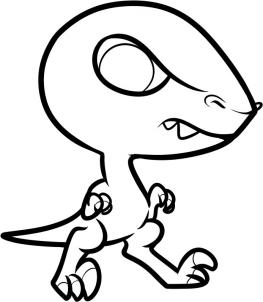 263x302 how to draw how to draw a raptor for kids - Raptor Drawing