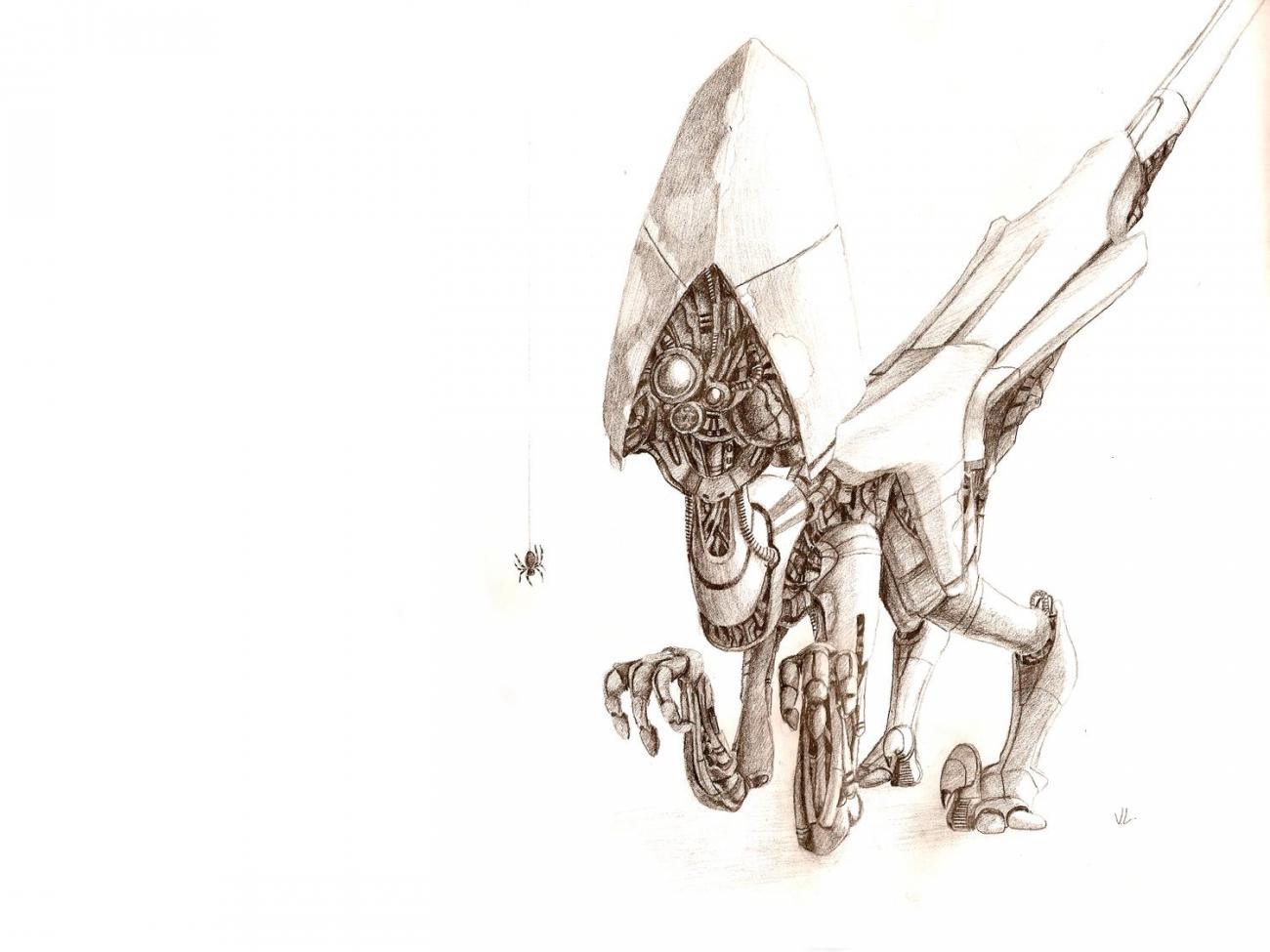 1300x975 raptor drawing - Raptor Drawing