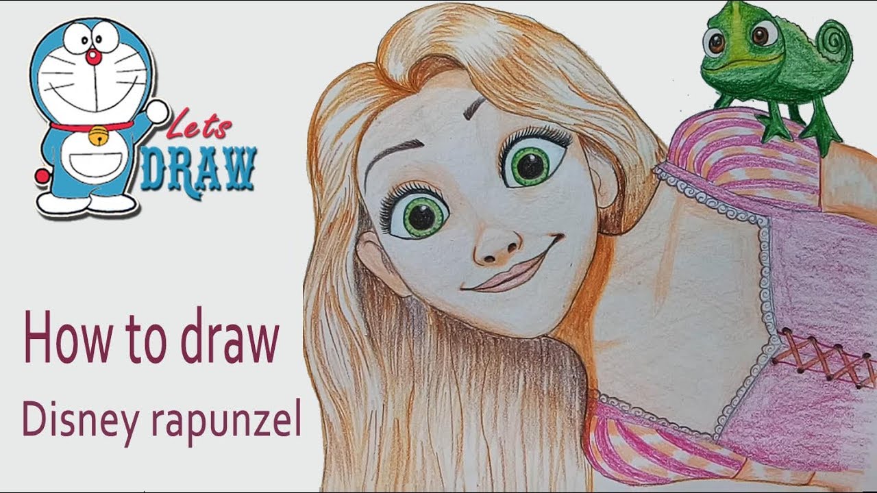 1280x720 how to draw disney rapunzel step - Rapunzel Disney Drawing