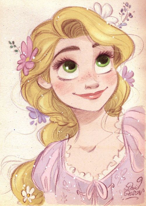 500x708 rapunzel - Rapunzel Disney Drawing