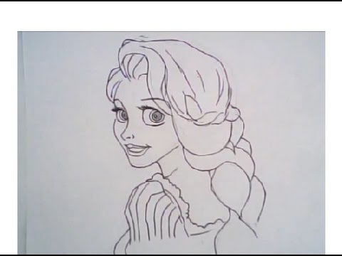 480x360 Face Drawing - Rapunzel Drawing