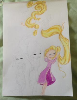320x412 finished rapunzel! - Rapunzel Drawing