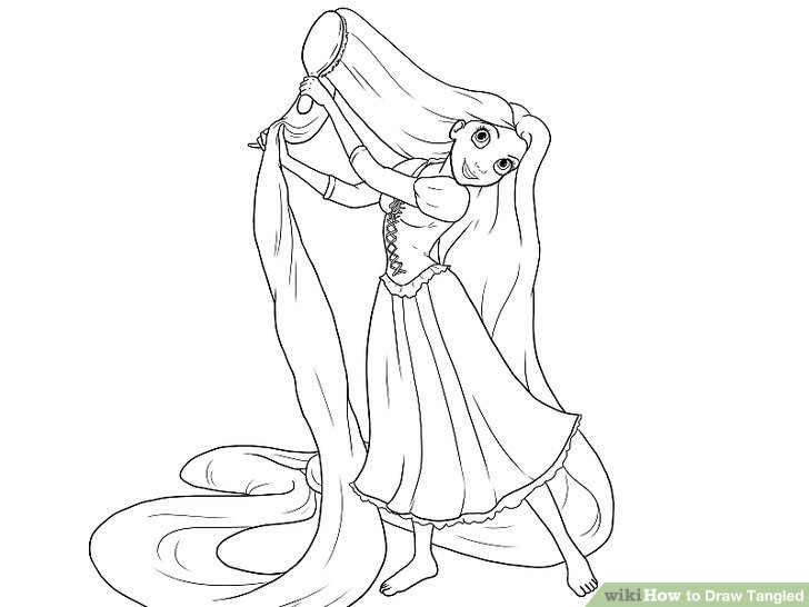 728x546 How To Draw Tangled - Rapunzel Drawing. 