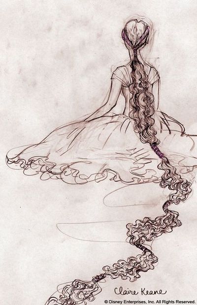 400x619 an rapunzel drawing - Rapunzel Drawing