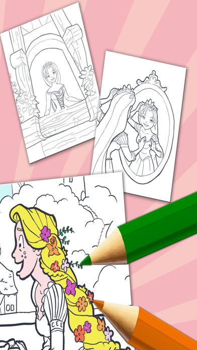 392x696 Paint Princess Rapunzel Drawings To Color Pro - Rapunzel Drawing Color