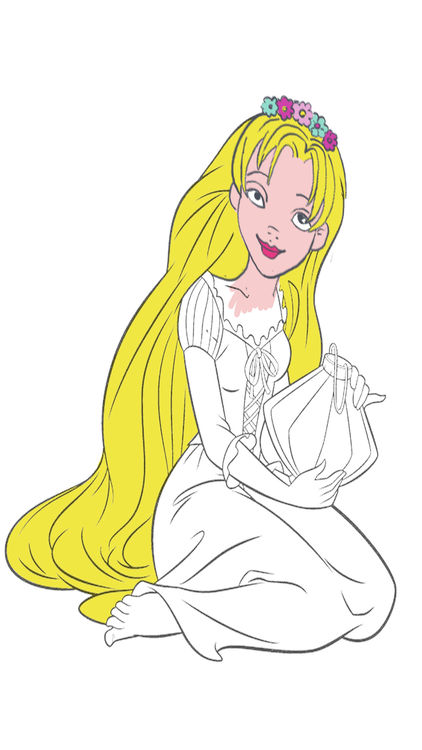 422x750 Paint Princess Rapunzel Drawings To Color Pro - Rapunzel Drawing Color