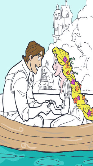 300x533 Paint Princess Rapunzel Drawings To Color Pro On The App Store - Rapunzel Drawing Color